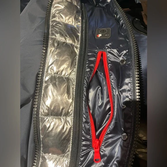 PAJAR DOWN FILL ARCTIC REMOVABLE FAUXFUR TRIM HOOD PUFFER JACKET GRAPHITE/SILVER - Picture 8 of 16